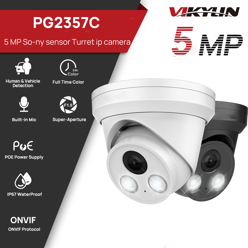 Home Security Lights Outdoors - VIKYLIN 5MP Full Color Night Vision