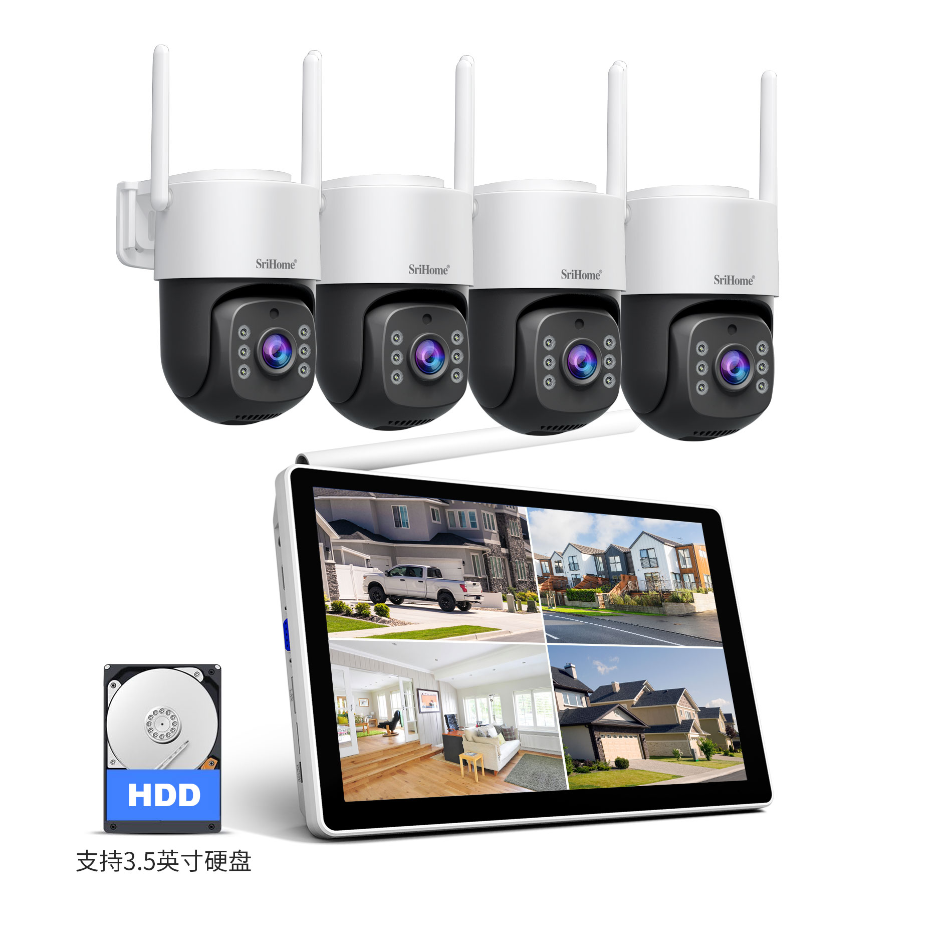 Home Security And Cctv - Srihome NVS012-IPC056 5MP IP Camera 10.1