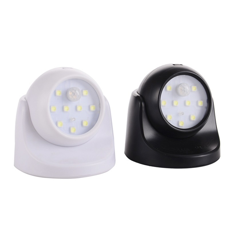 Home Security Lights Outdoors - Battery Operated LED Spotlight PIR Motion