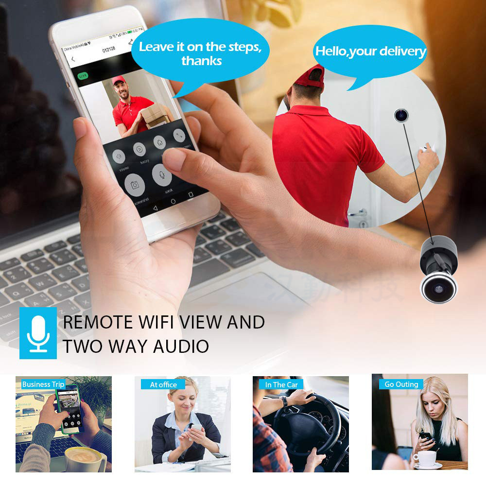 5MP Door Eye IP POE Camera Min - огляд і ціна Home Security Indoor Cameras