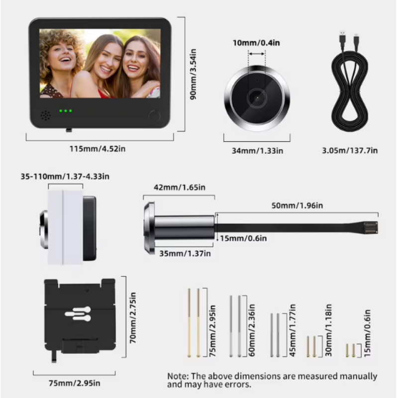 Danmini 4.3inch 2K Smart Life  - огляд і ціна Home Security Indoor Cameras