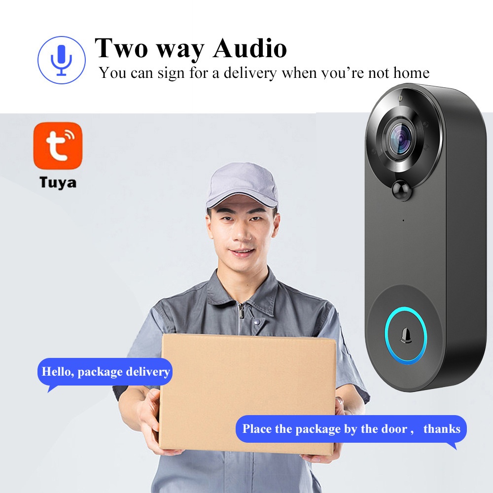 Tuya 1080P Wireless WIFI Doorb - огляд і ціна Home Security No Wifi