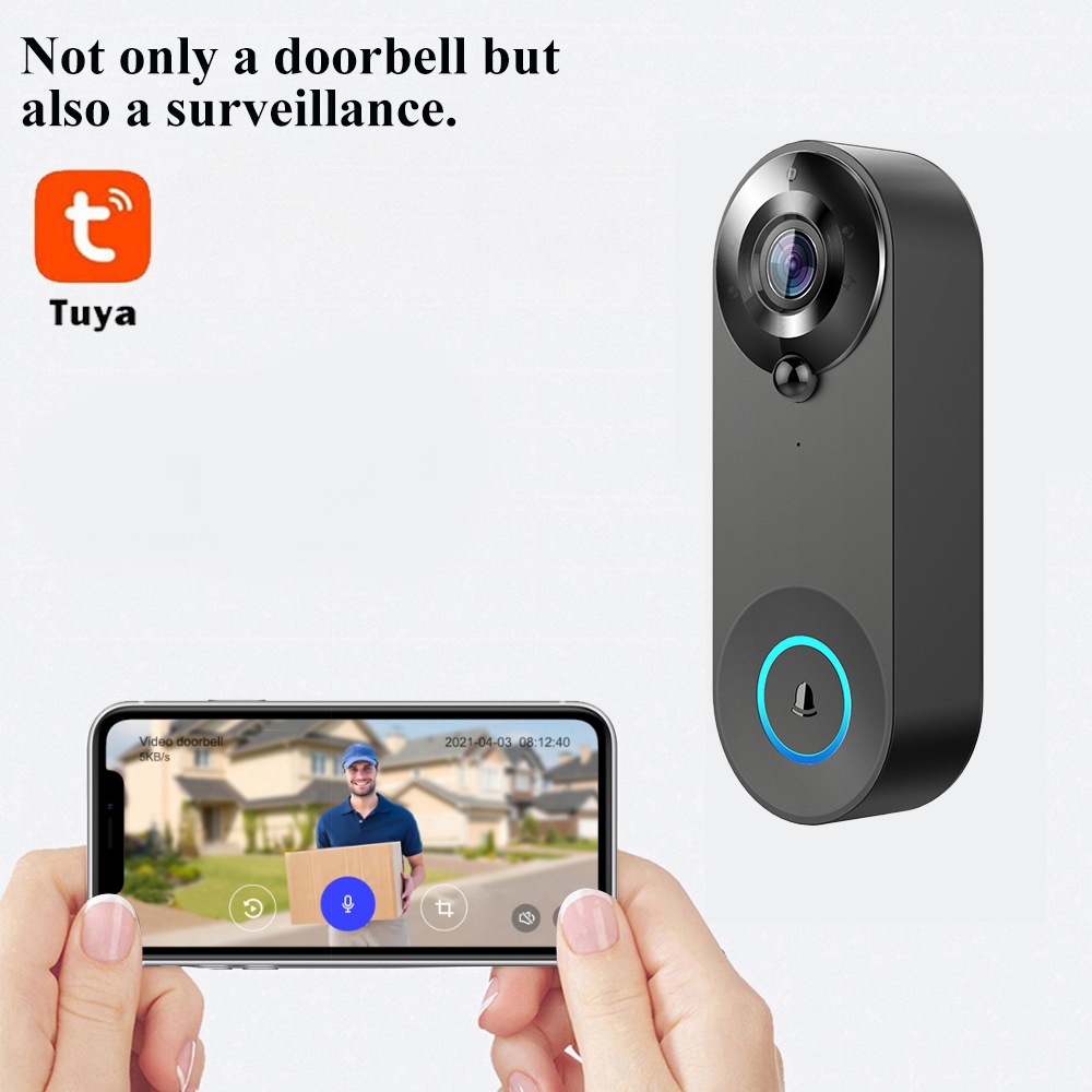 Tuya 1080P Wireless WIFI Doorb - огляд і ціна Home Security No Wifi