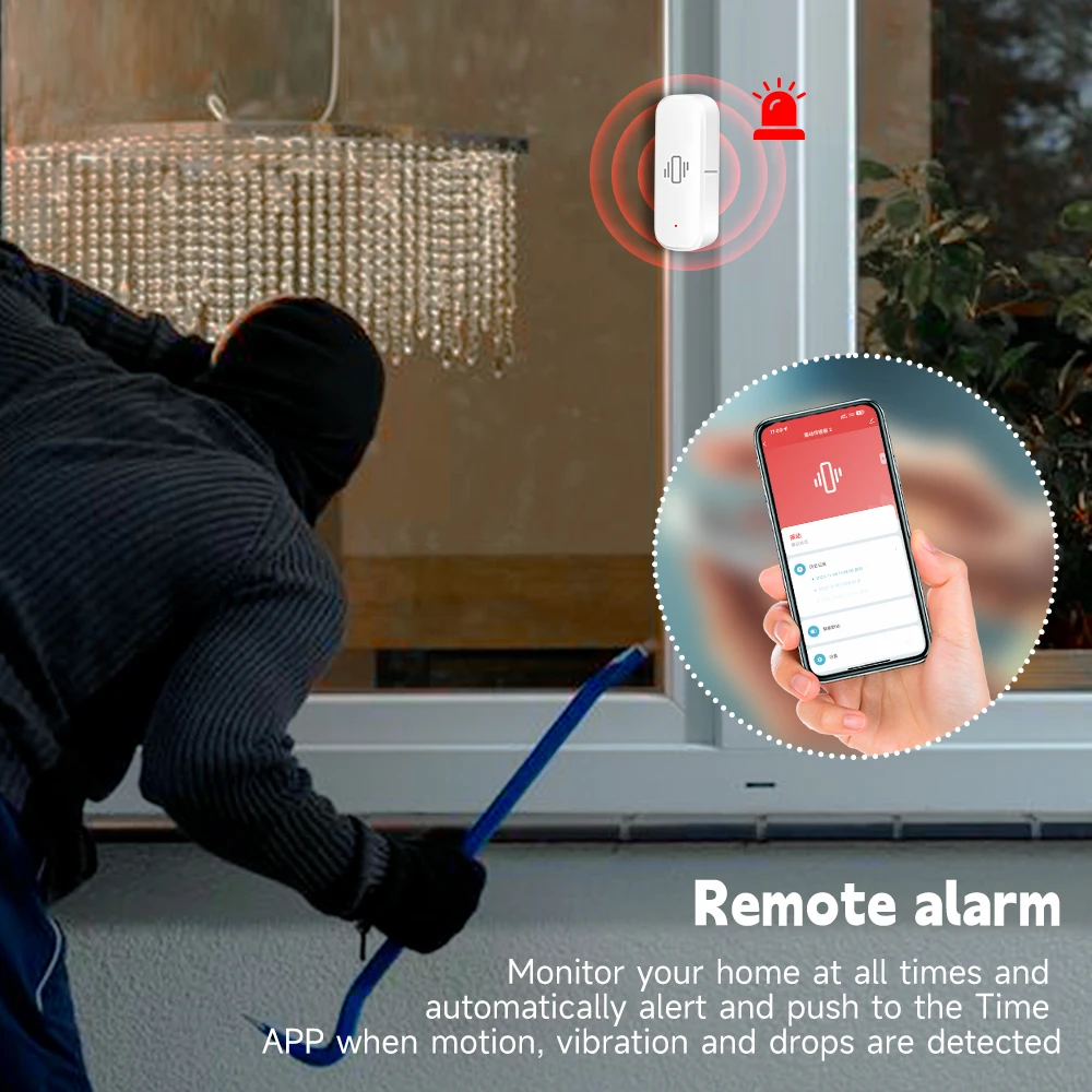 WiFi/Zigbee Smart Vibration Se - огляд і ціна Home Security With Alarm