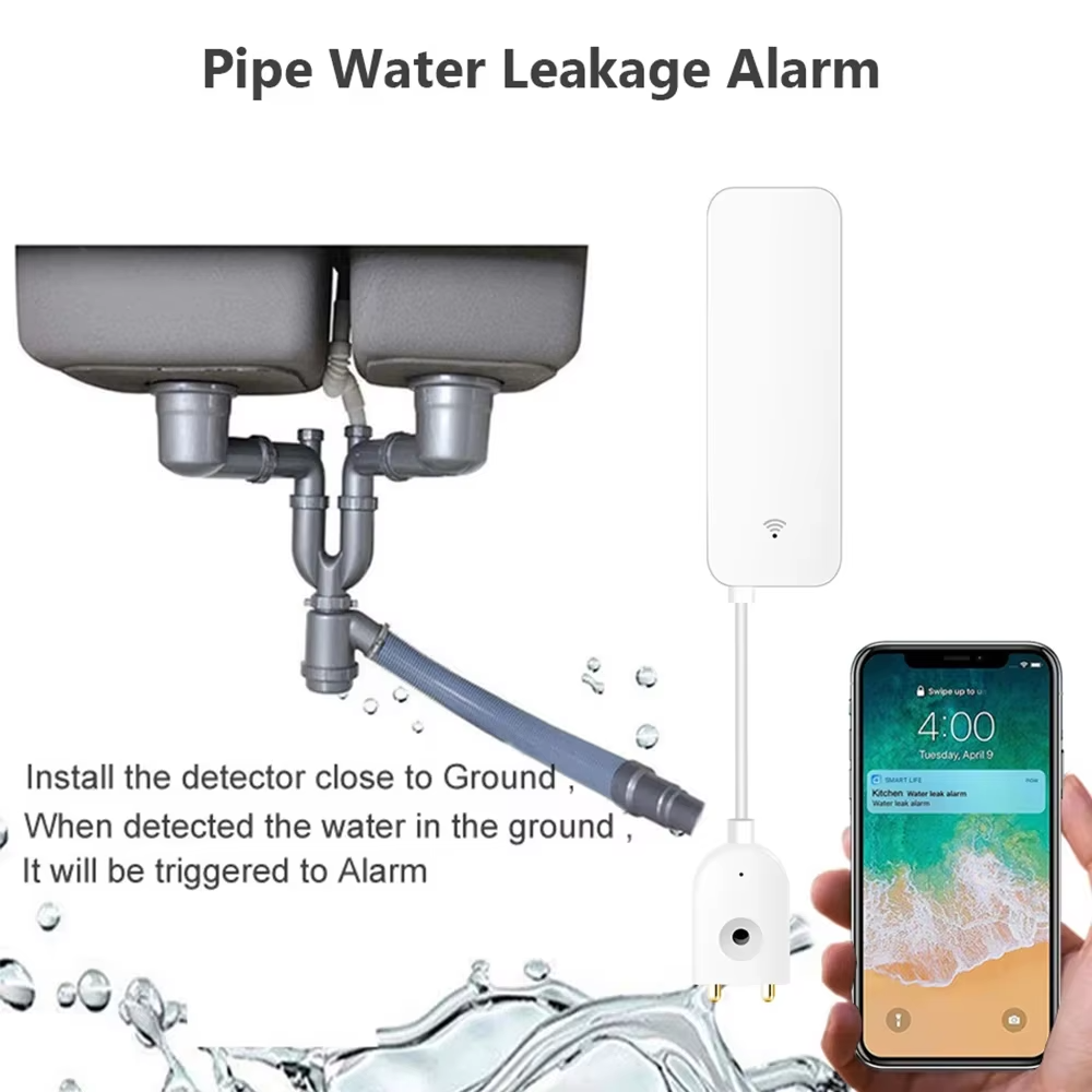 ZigBee WiFi Water Leak Sensor  - огляд і ціна Home Security With Alarm