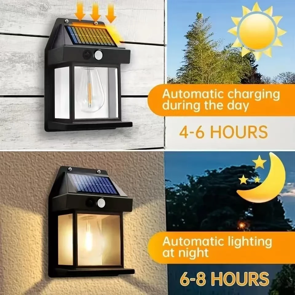 Outdoor Solar Tungsten Wall Li - огляд і ціна Solar Security Light