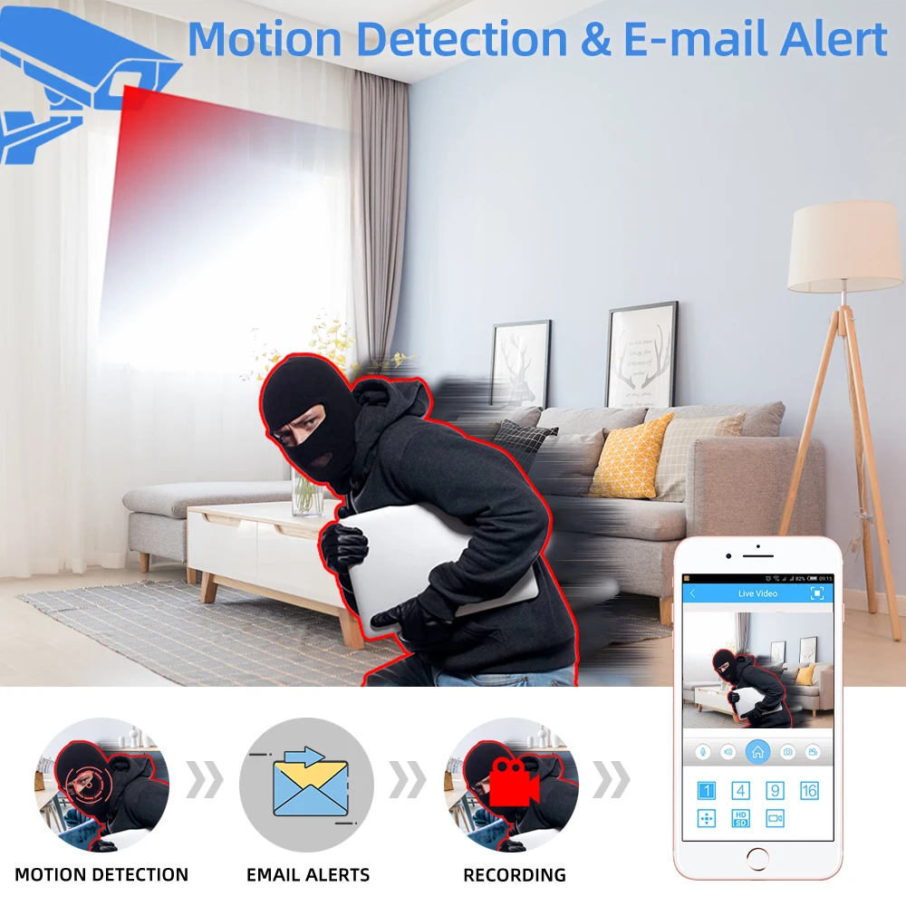 8MP 4K POE IP Camera Home Secu - огляд і ціна Home Security Alarm