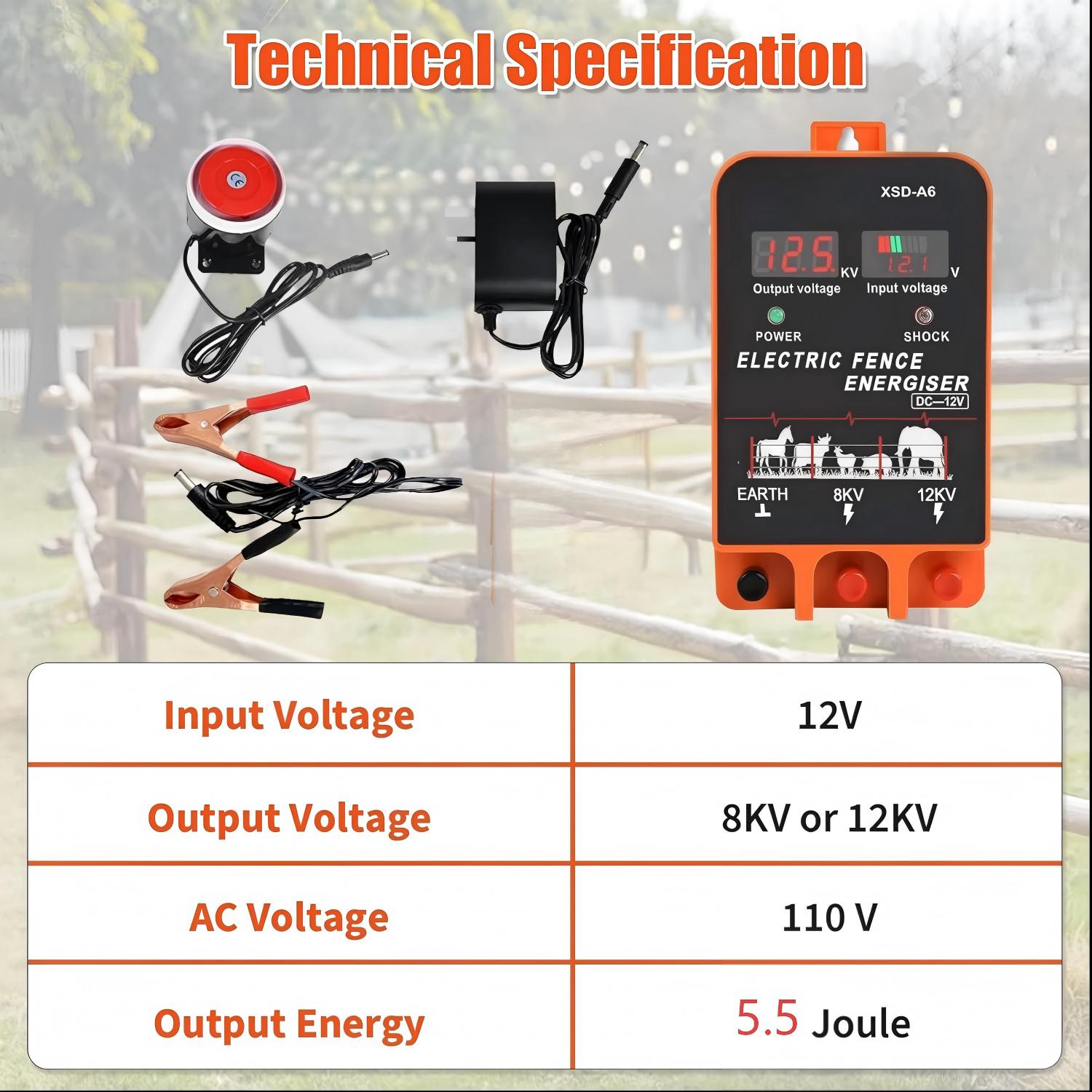 20KM Electric Fence Energizer  - огляд і ціна Home Security Electric Fence