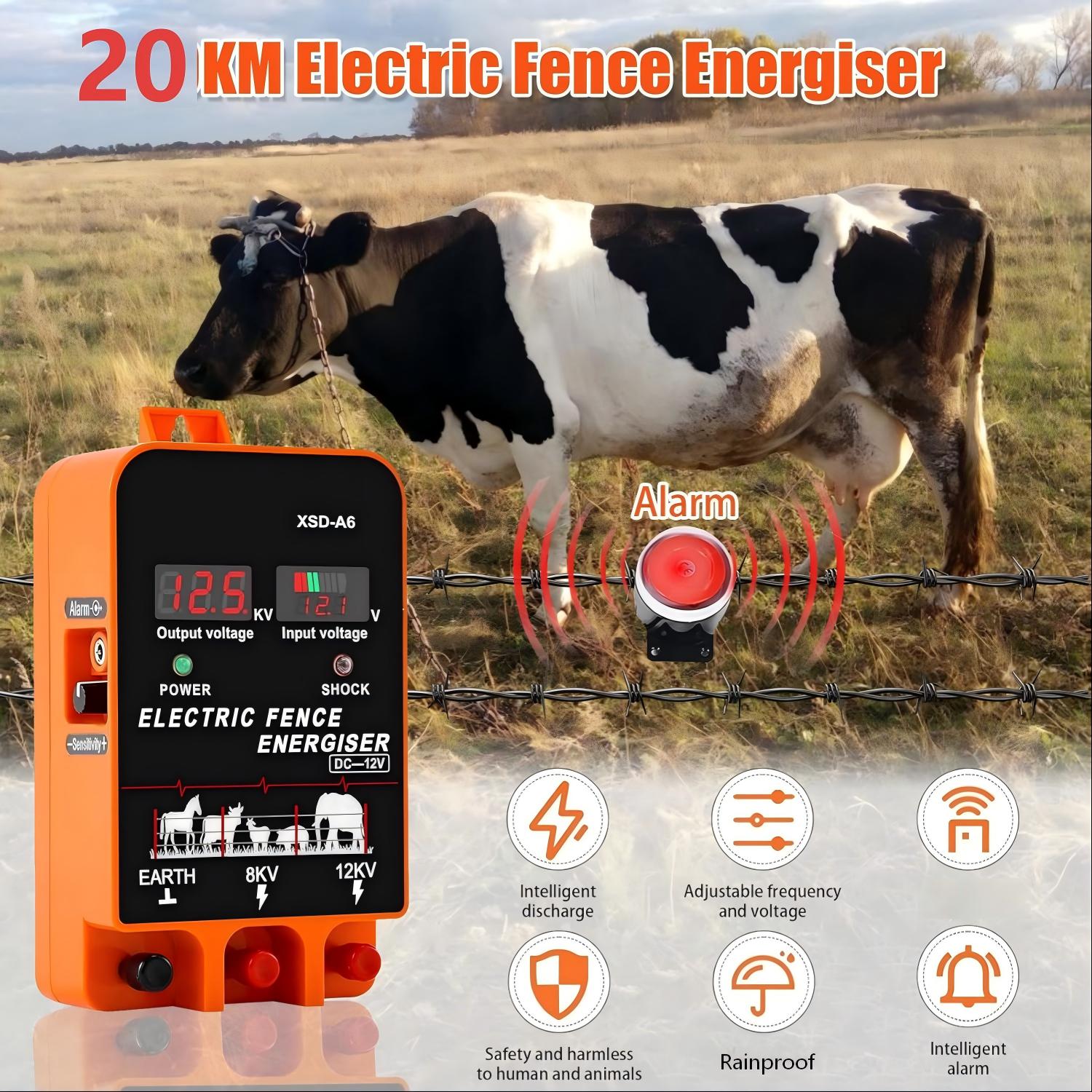 20KM Electric Fence Energizer  - огляд і ціна Home Security Electric Fence