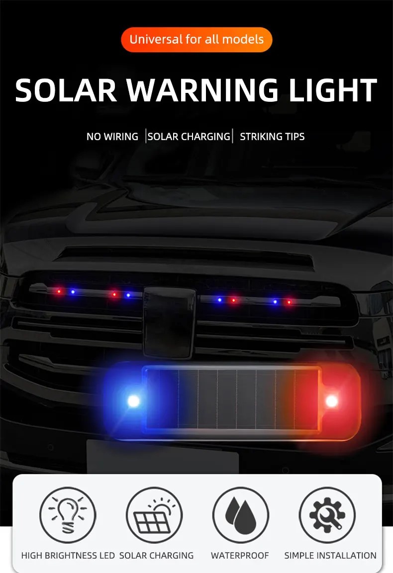 LED Solar Power Car Warning Li - огляд і ціна Solar Security Light
