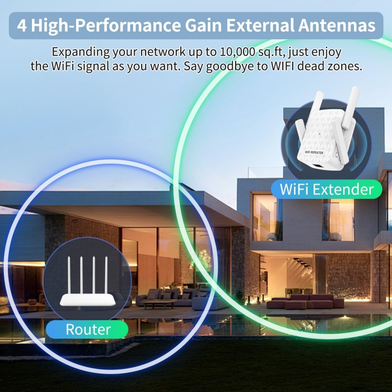 1200Mbps Wireless Wifi Extende - огляд і ціна Home Security No Wifi