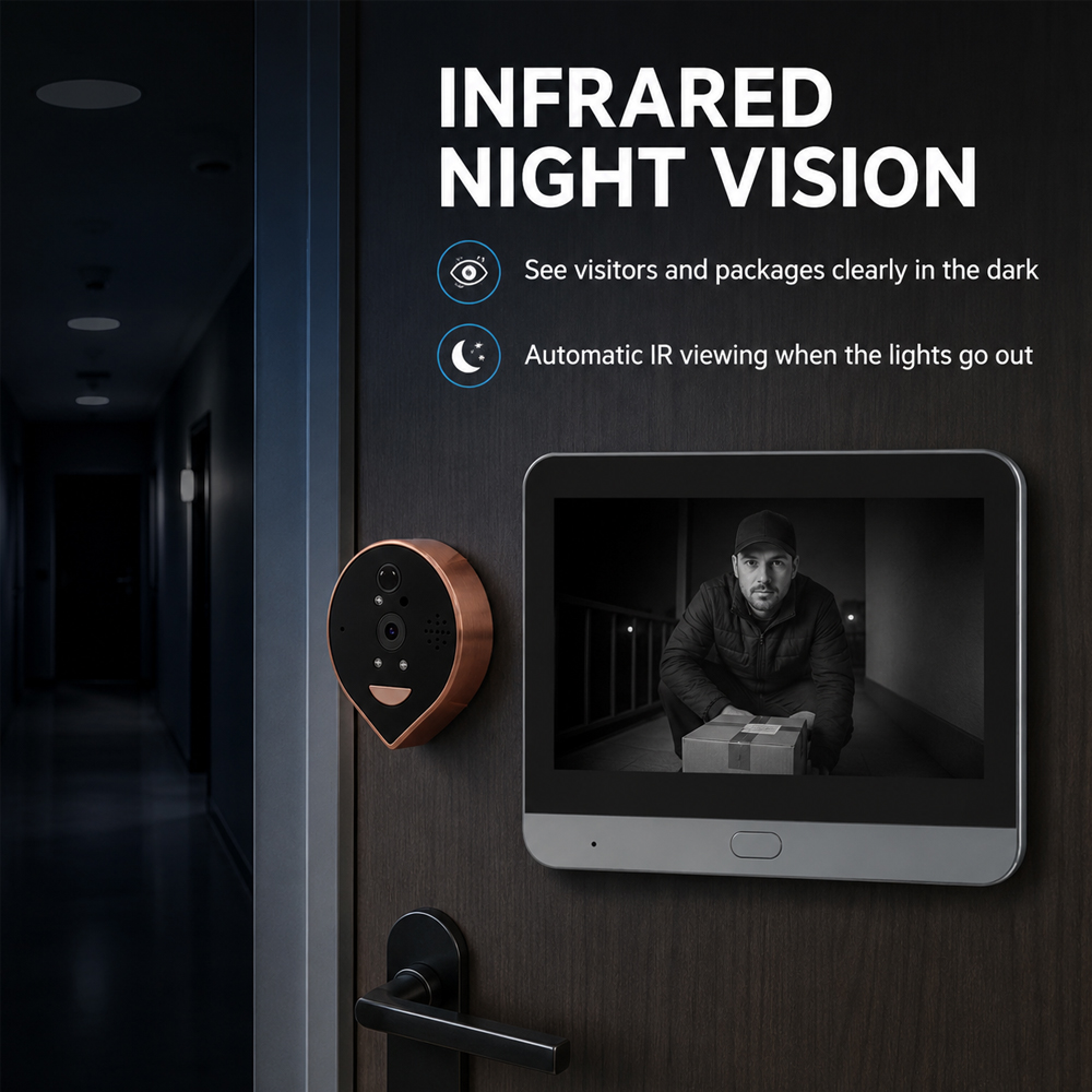 Digital Peephole Video Doorbel - огляд і ціна Home Security Indoor Cameras