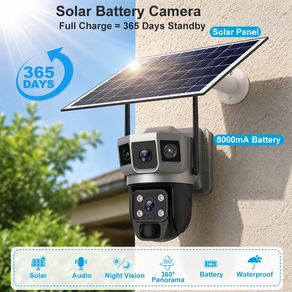 V380 4K 3 Screens 4G Camera So - огляд і ціна Home Security Tools