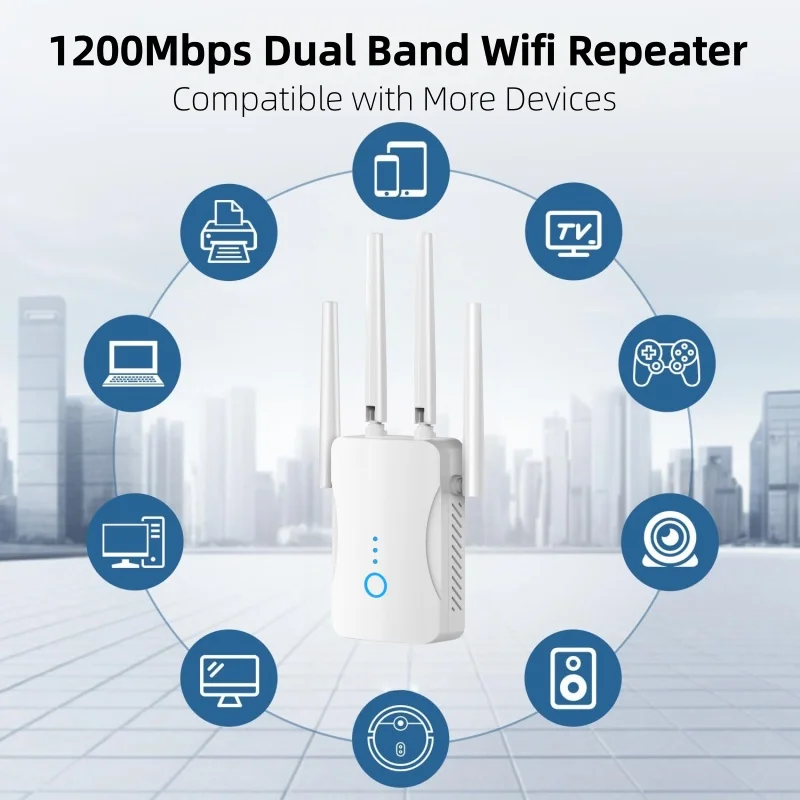 1200Mbps Dual Band WiFi Repeat - огляд і ціна Home Security No Wifi