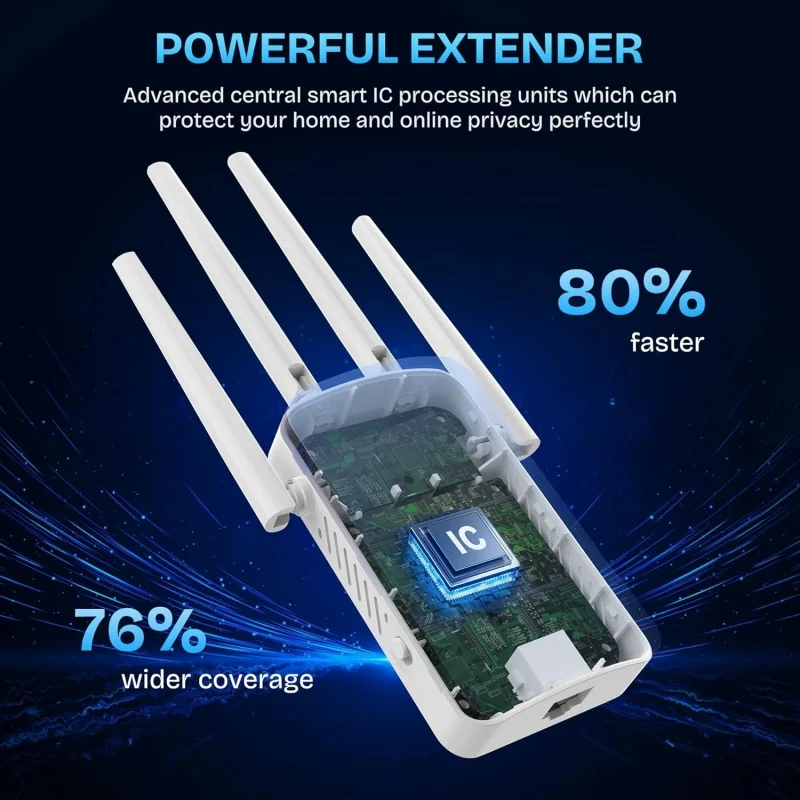 1200Mbps Dual Band WiFi Repeat - огляд і ціна Home Security No Wifi