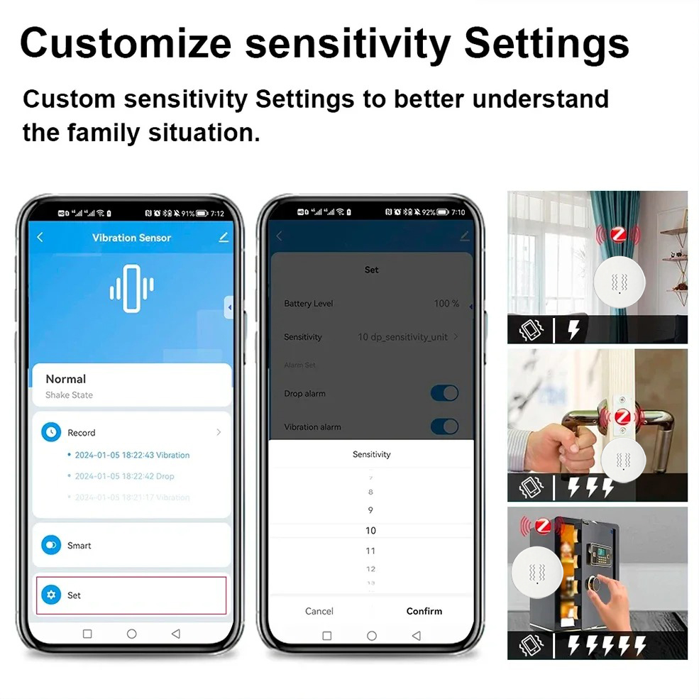 Tuya ZigBee Smart Vibration &  - огляд і ціна Home Security With Alarm