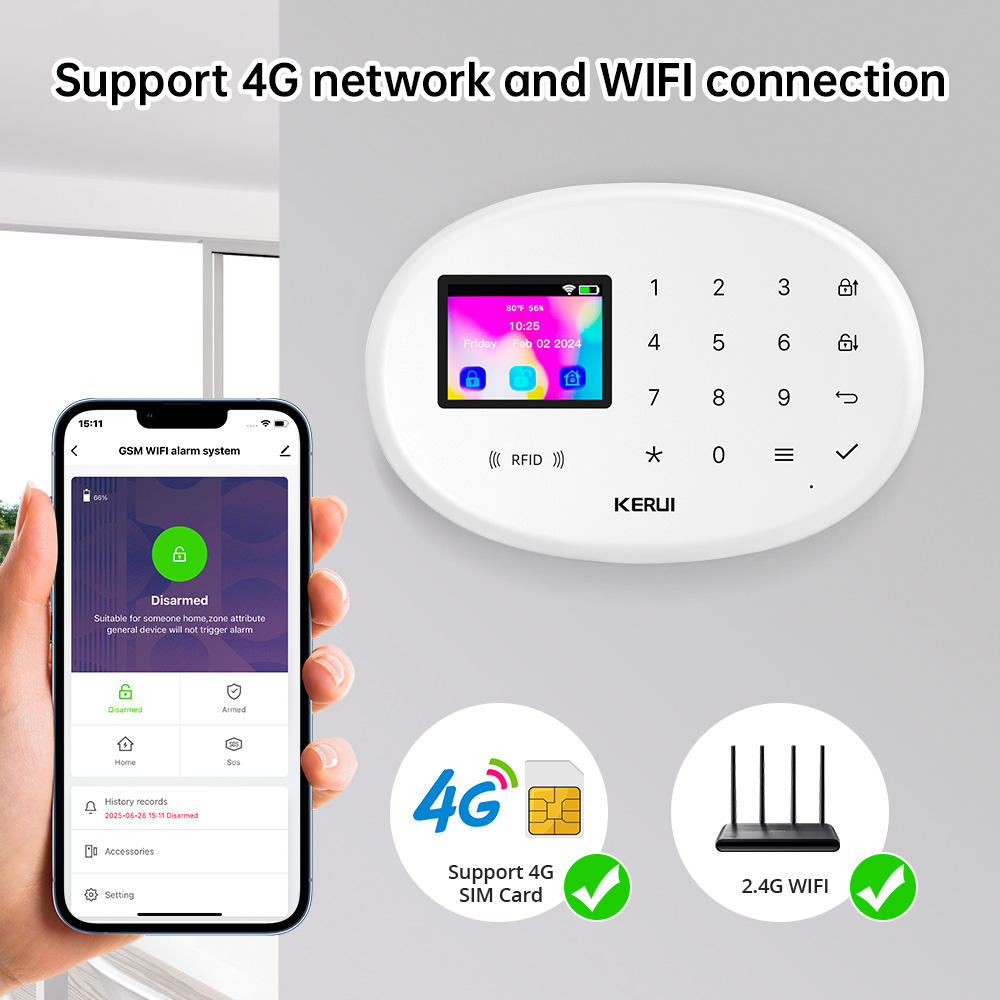 KERUI W204 Tuya Smart Home Ala - огляд і ціна Home Security No Wifi
