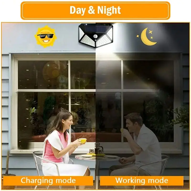 100LED Outdoor Solar Garden Li - огляд і ціна Solar Security Light