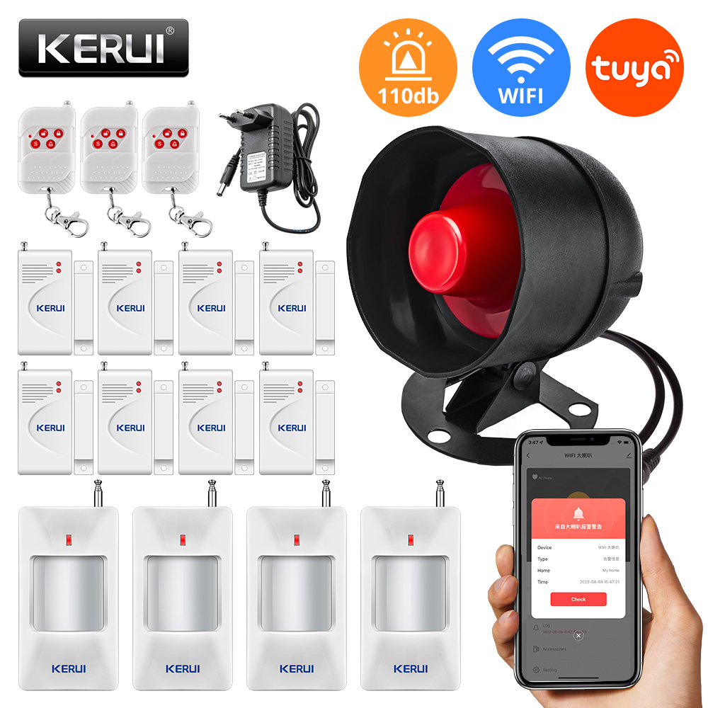 KERUI Tuya WIFI Loudly Speaker - огляд і ціна Home Security No Wifi