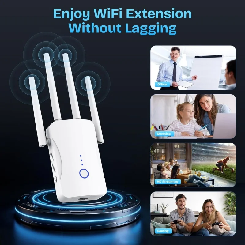 2.4G/5GHz Dual Band WiFi Repea - огляд і ціна Home Security No Wifi